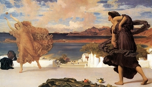 Greek Girls Playing Ball [1871] by Frederic Leighton [1830–1896]